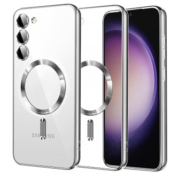 Techsuit Luxusní Křišťál MagSafe Samsung Galaxy S23 Silver