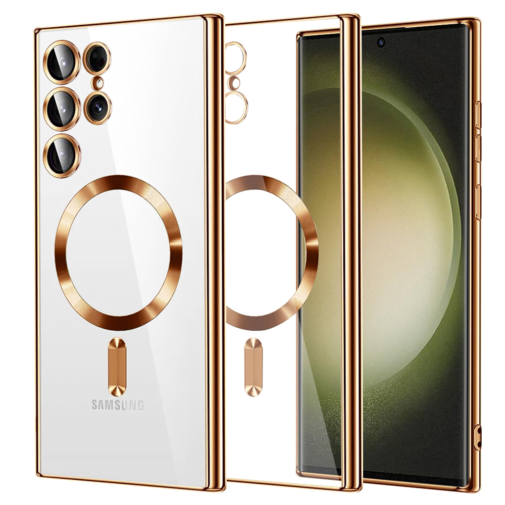 Levně Techsuit Křišťálový MagSafe Samsung Galaxy S23 Ultra Gold