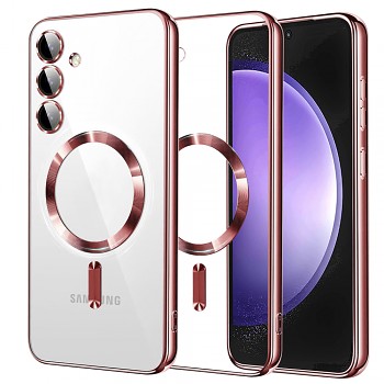 Techsuit Luxusní Křišťálový MagSafe Samsung Galaxy S23 FE Růžový