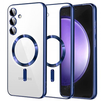 Techsuit Luxusní Křišťálový MagSafe Samsung Galaxy S23 FE Tmavě modrý