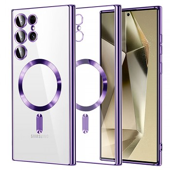 Techsuit Křišťál MagSafe S24 Ultra Světle fialová