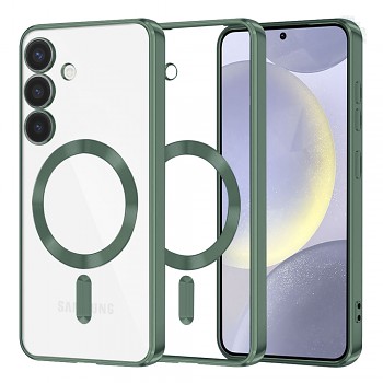 Techsuit Křišťál MagSafe S24 Plus Tmavě Zelený