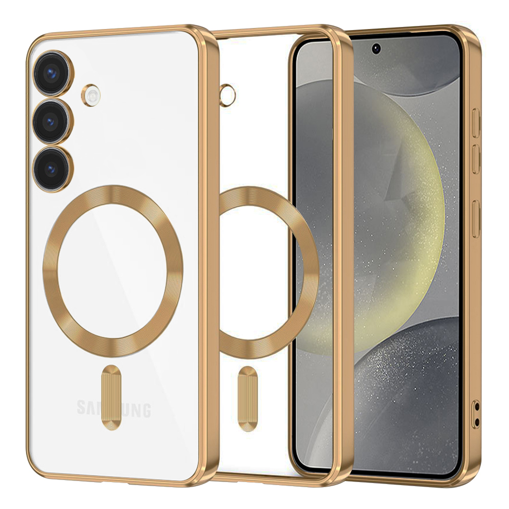 Levně Techsuit Luxusní Křišťál MagSafe Samsung Galaxy S24 Gold