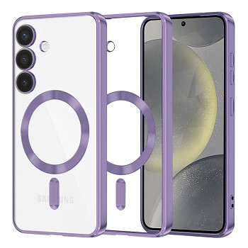 Techsuit Luxusní Křišťálový MagSafe Samsung Galaxy S24 Fialový