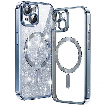 Techsuit Třpytivý MagSafe iPhone 14 Plus Světle modrý