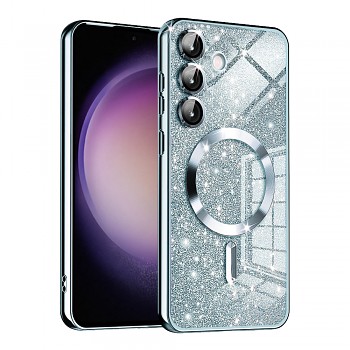 Techsuit Luxusní Třpytivý MagSafe Samsung Galaxy S23 FE Světle modrý