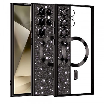 Techsuit Luxusní Třpytivý MagSafe Samsung Galaxy S24 Ultra Černý