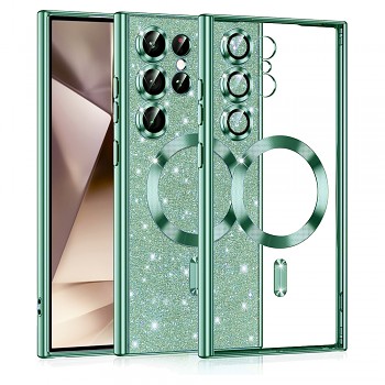 Techsuit Luxusní Třpytivý MagSafe Samsung S24 Ultra Světle Zelená