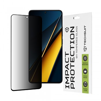Techsuit 111D Sklo soukromí celoplošné Xiaomi Poco X6 Pro Černá