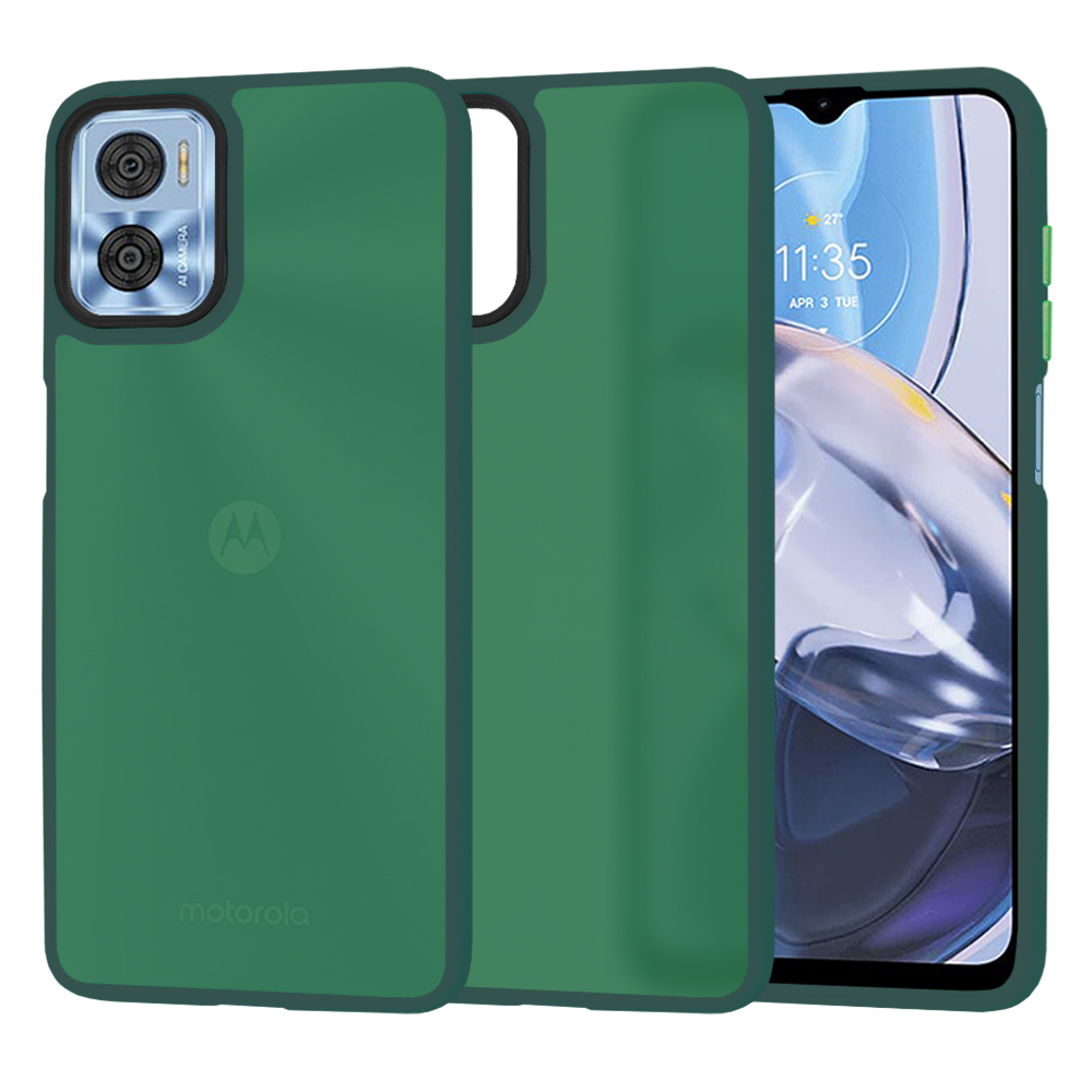 Levně Techsuit HaloFrost Series Motorola Moto E22 Midnight Green