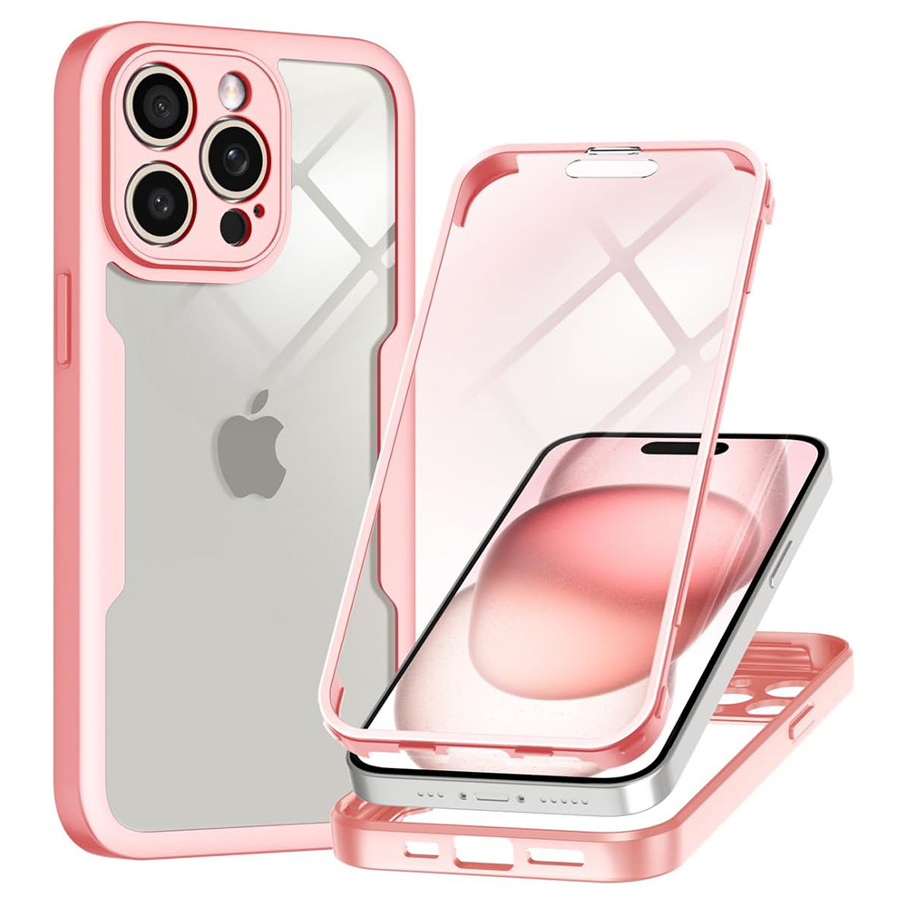 Levně Techsuit ColorVerse 360 Series Screen Protector iPhone 15 Pro Max Pink