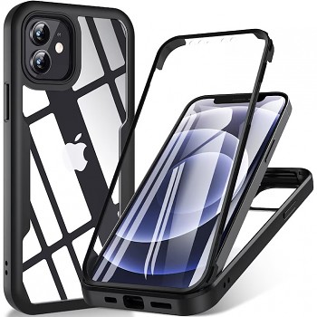 Techsuit ColorVerse 360 Series Screen Protector iPhone 12 Black