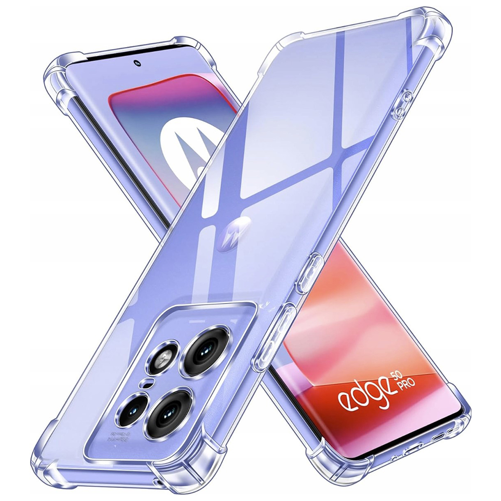Levně Techsuit Shockproof Clear Silicone pro Motorola Edge 50 Pro Clear