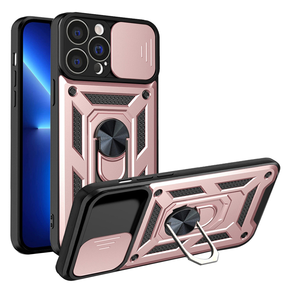 Levně Techsuit CamShield Series iPhone 13 Pro růžové zlato