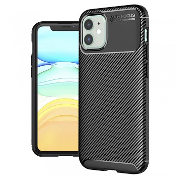 Techsuit CarbonFiber kryt iPhone 11 Black