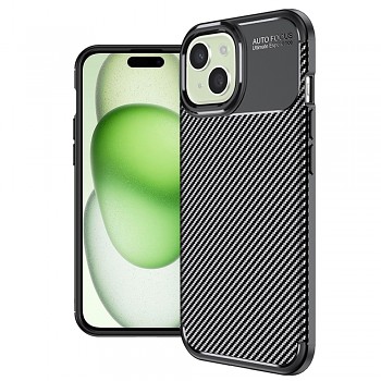 Techsuit CarbonFiber iPhone 15 Plus Black