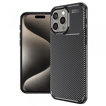 Techsuit CarbonFiber kryt iPhone 15 Pro Max Black