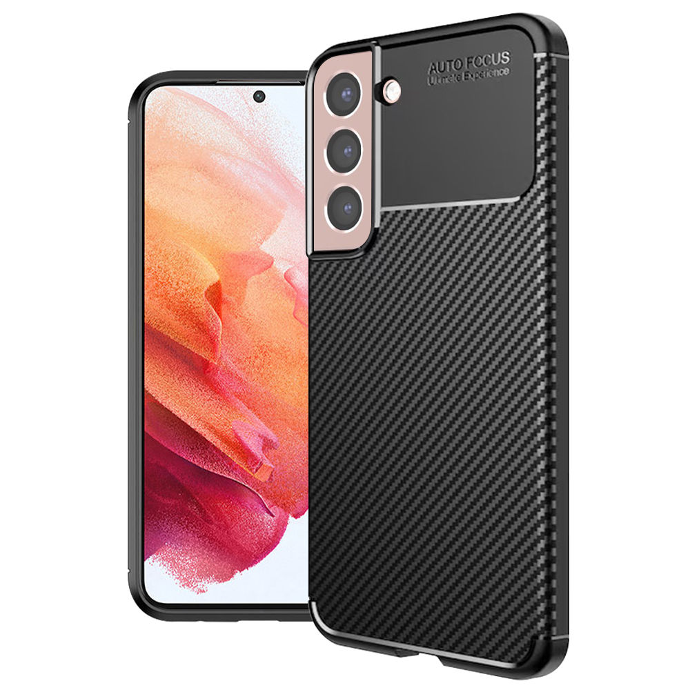 Levně Techsuit CarbonFiber Samsung Galaxy S21 5G Black