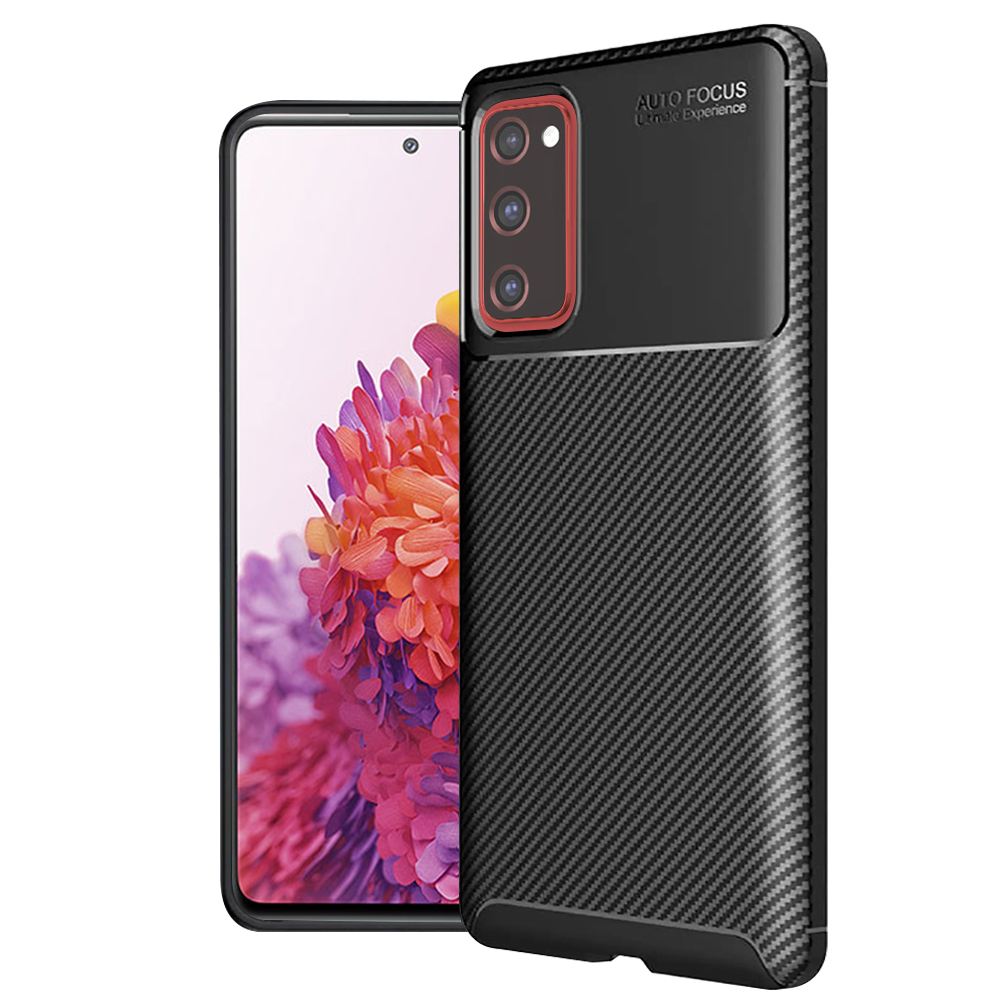 Levně Techsuit CarbonFiber kryt Samsung Galaxy S20 FE 5G Black