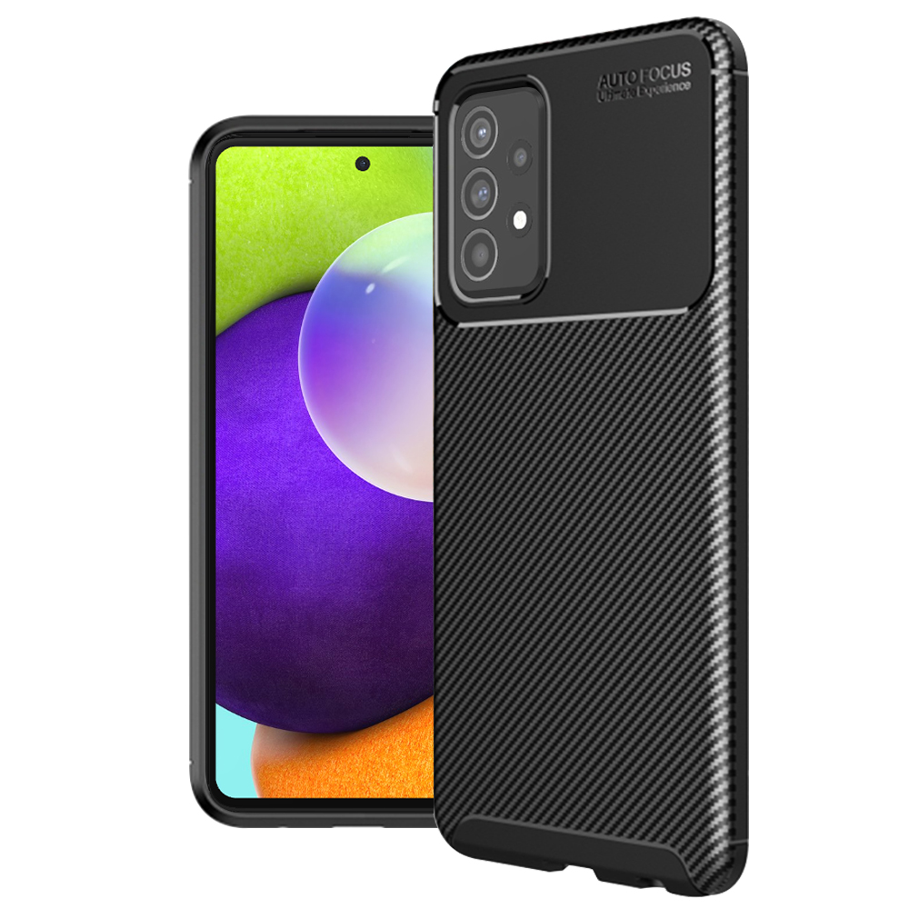 Levně Techsuit CarbonFiber obal Samsung Galaxy A52 4G 5G Black