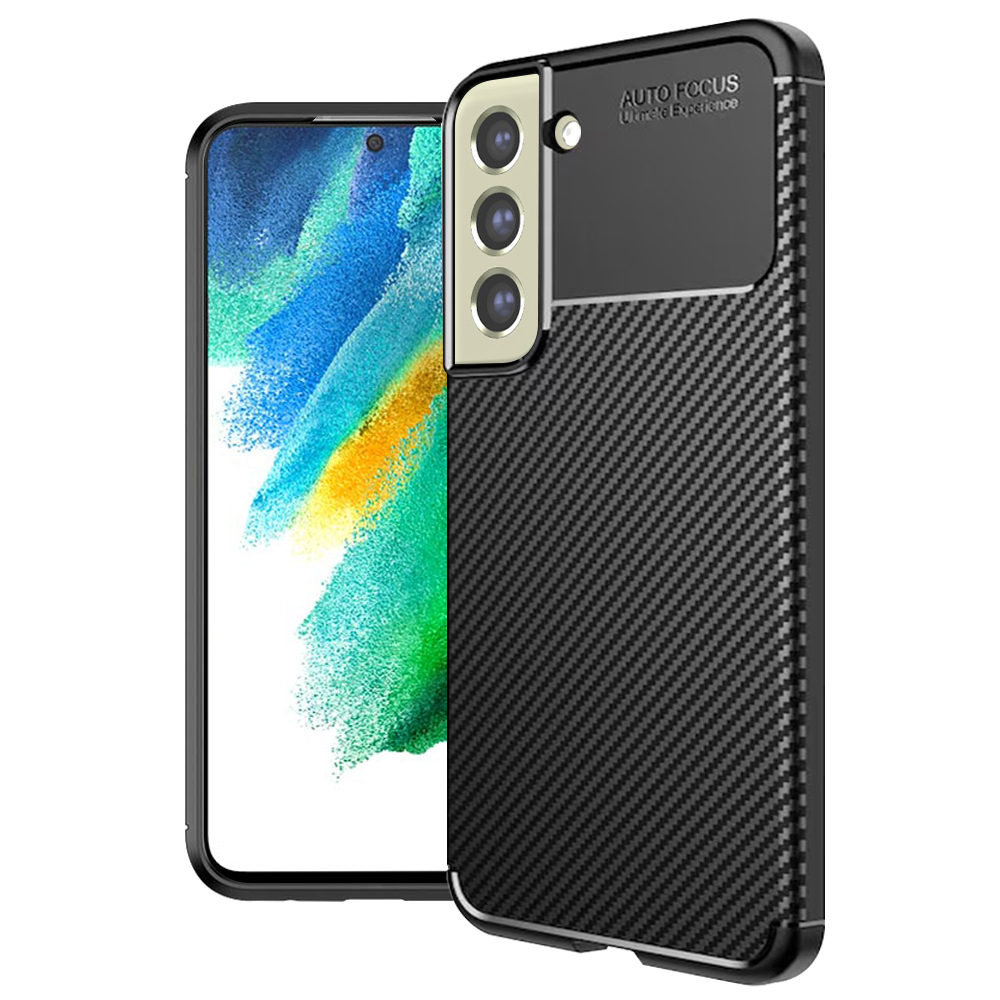 Levně Techsuit CarbonFiber kryt Samsung Galaxy S21 FE 5G Black
