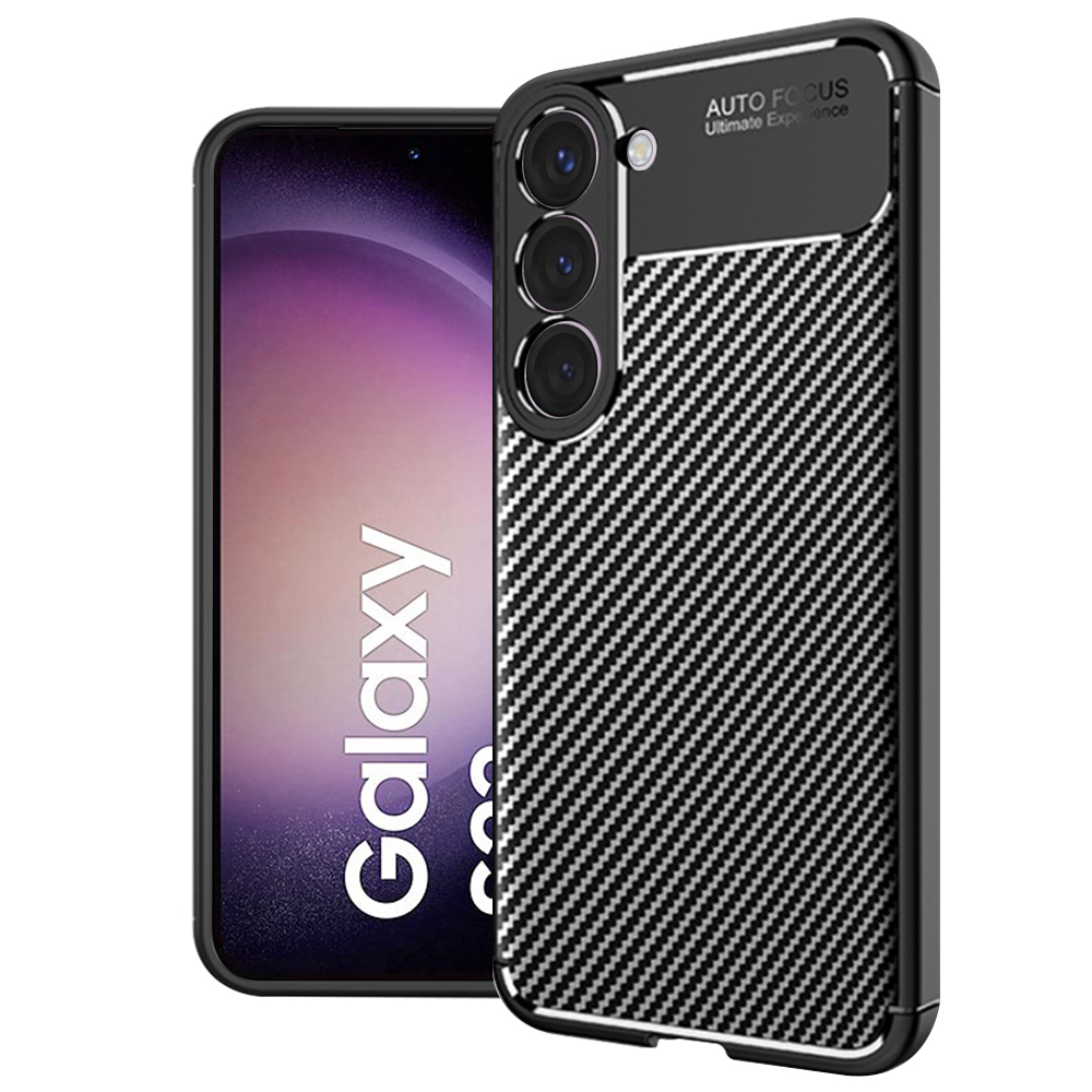 Levně Techsuit CarbonFiber Samsung Galaxy S23 Black