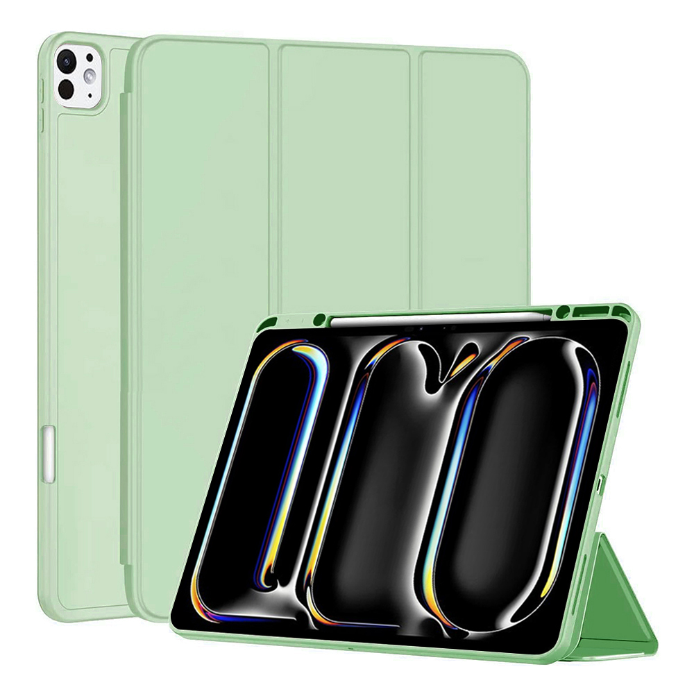 Levně Techsuit Trifold s držákem Pencil iPad Pro 13 Matcha Green