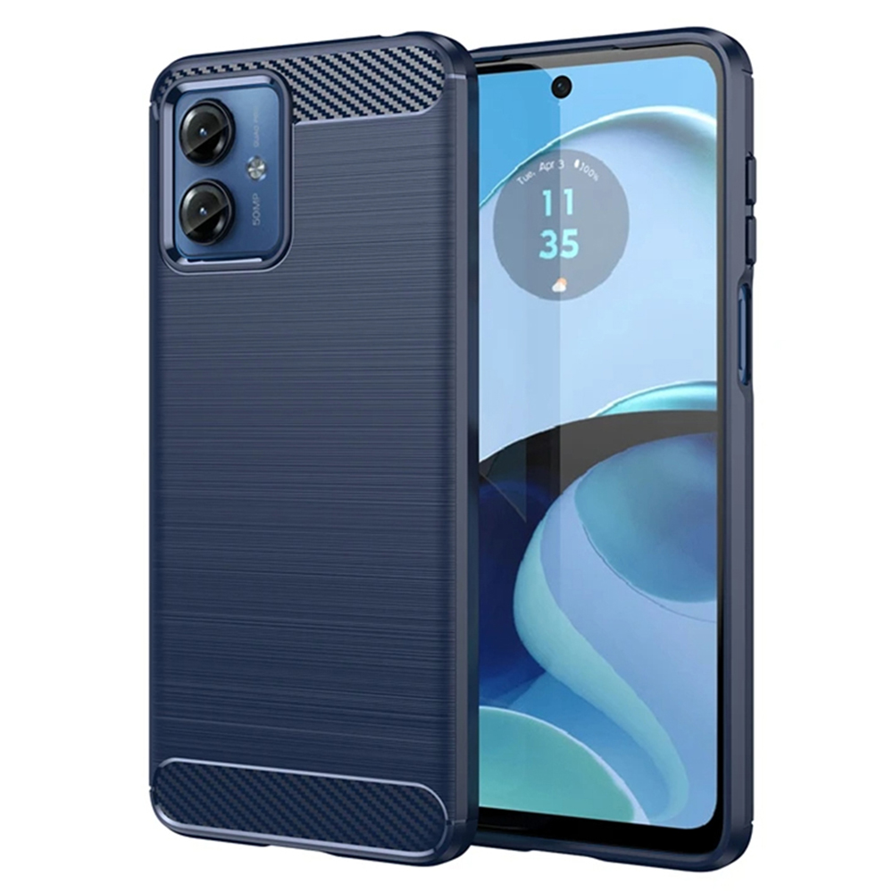 Levně Techsuit Carbon Silicone Motorola Moto G14 Blue