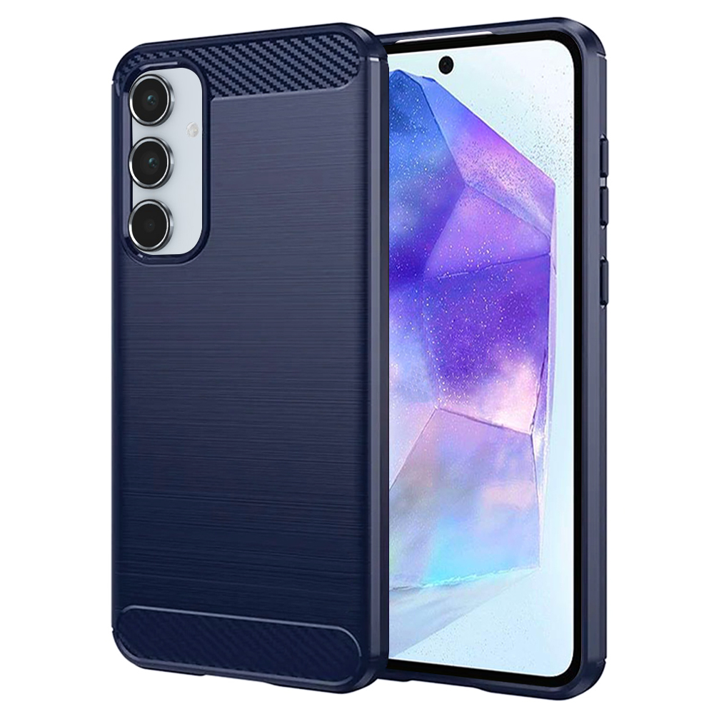 Levně Techsuit Carbon Silicone pouzdro Samsung Galaxy A55 5G Blue