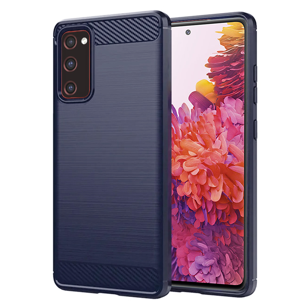 Levně Techsuit Karbon Silikon Samsung Galaxy S20 FE S20 FE 5G Modrý