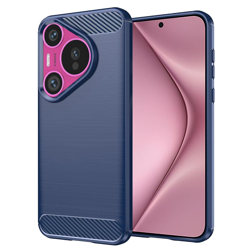 Levně Techsuit Carbon Silicone pouzdro Huawei Pura 70 Blue