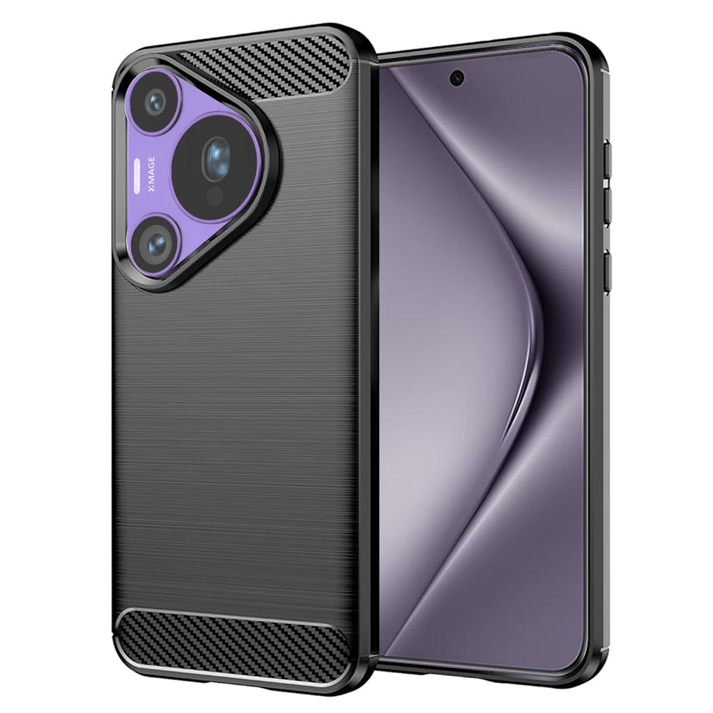 Levně Techsuit Karbon Silikon Huawei Pura 70 Pro Black