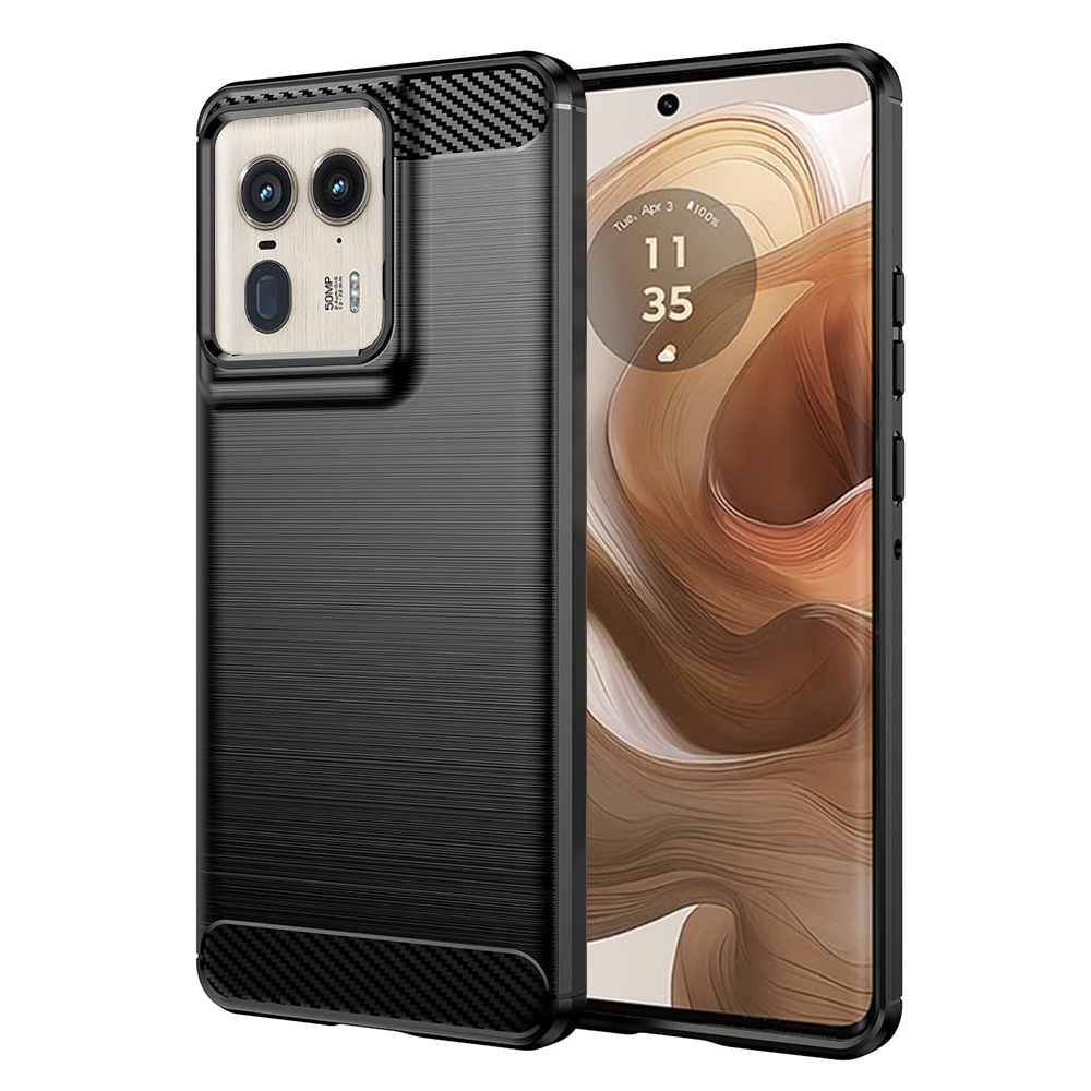 Levně Techsuit Karbon Silikon Motorola Edge 50 Ultra Black
