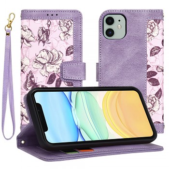 Techsuit Vyklápěcí pouzdro iPhone 11 Tajemná fialová