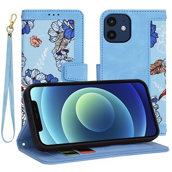 Techsuit Flipové pouzdro iPhone 12 12 Pro Zářivě modrá