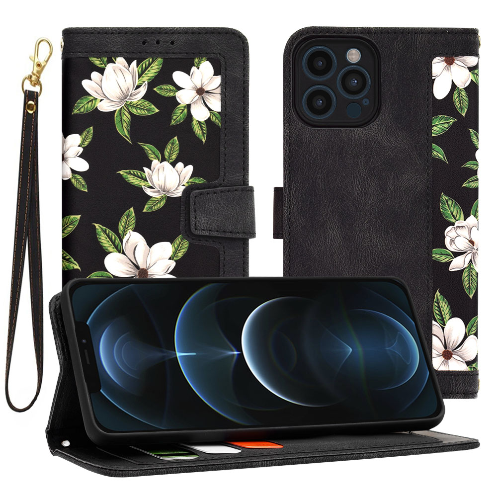Levně Techsuit FlipCraft kryt iPhone 12 Pro Max Flowers Dawn