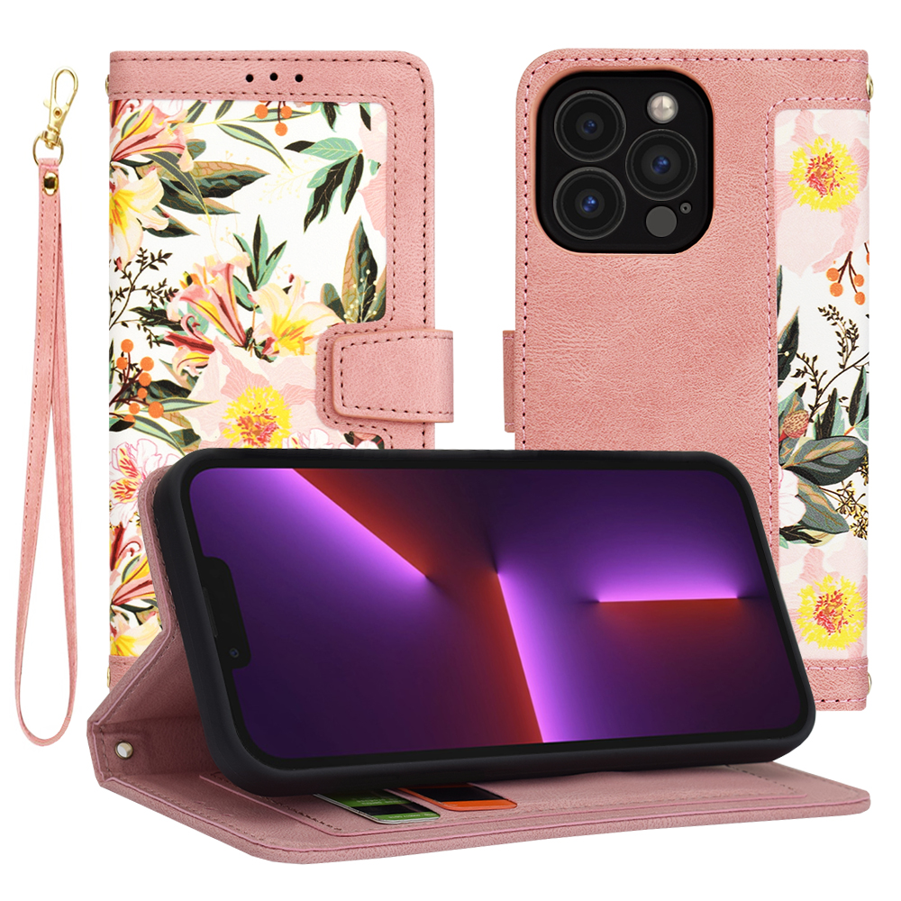 Levně Techsuit FlipCraft iPhone 13 Pro Sladce růžová