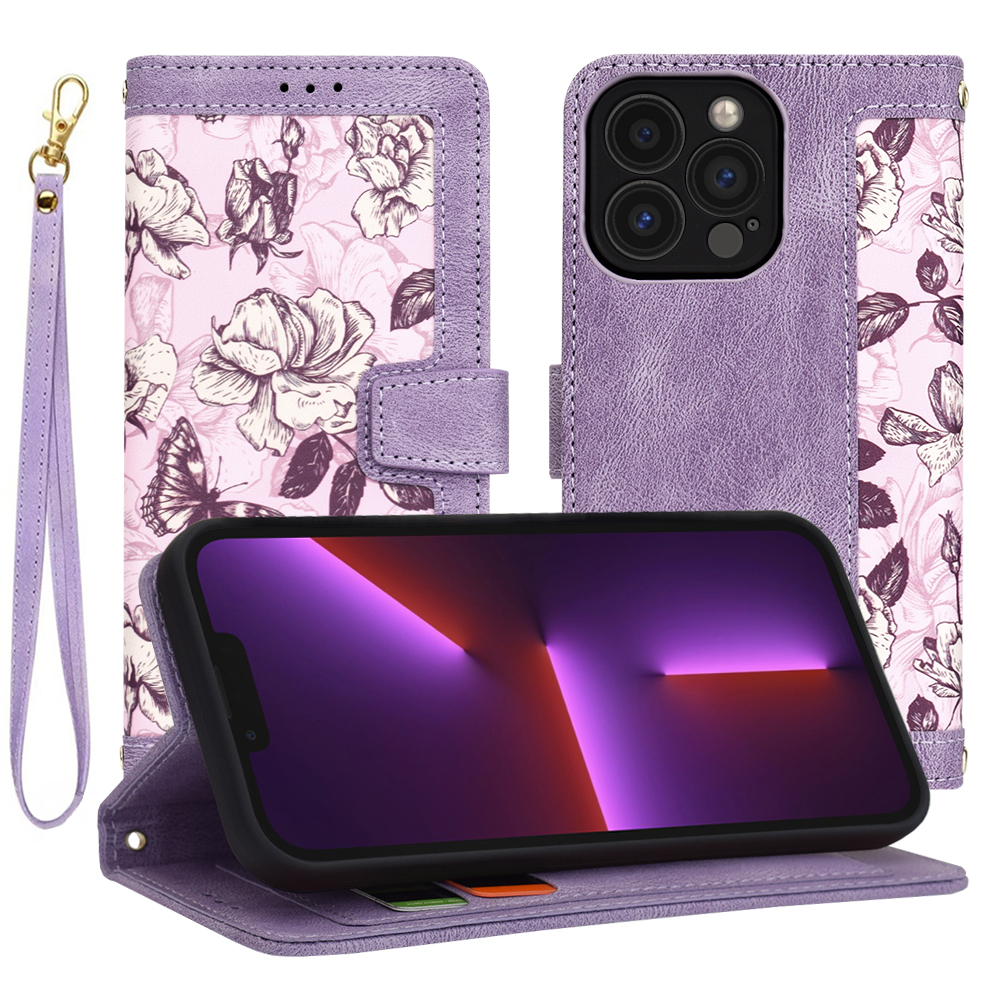 Levně Techsuit FlipCraft iPhone 13 Pro Mysterious Purple