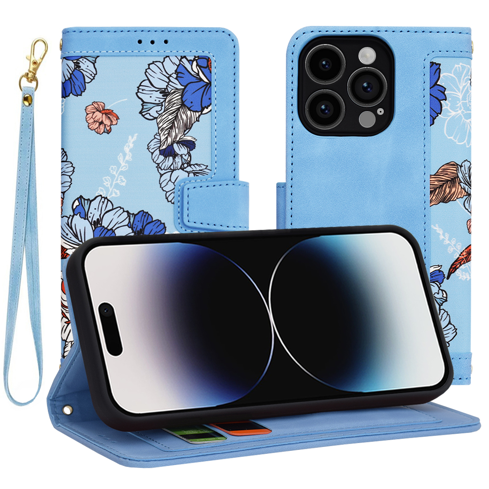 Levně Techsuit FlipCraft iPhone 14 Pro živá modrá