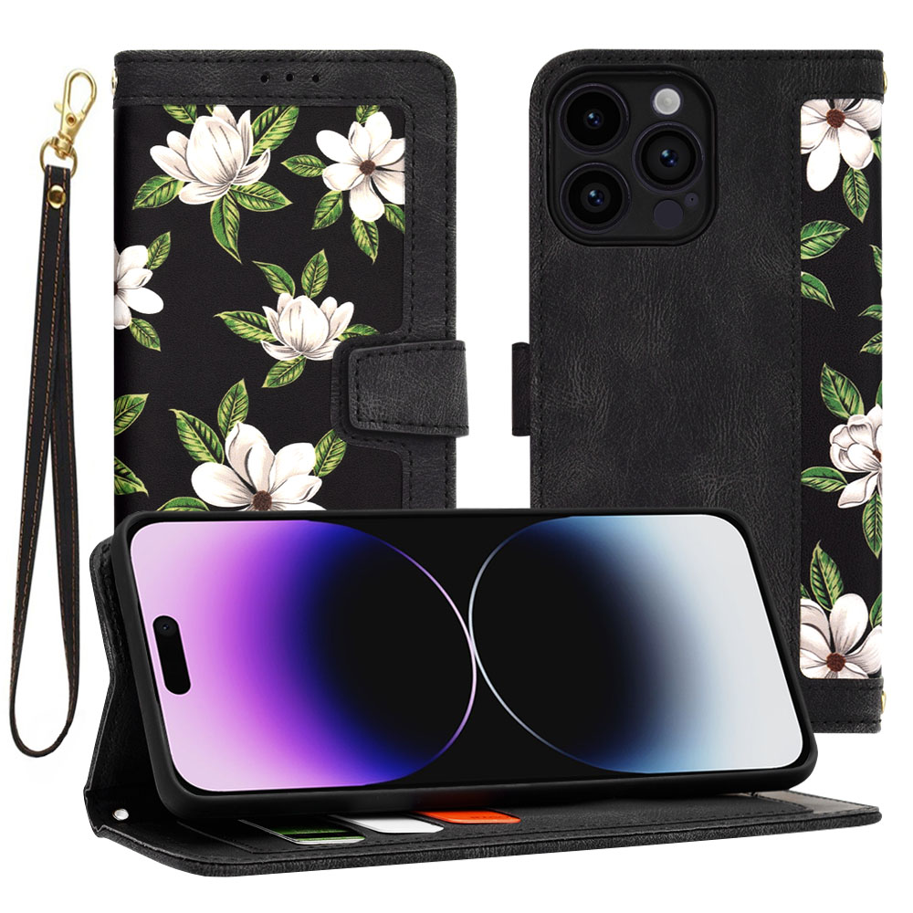 Levně Techsuit FlipCraft iPhone14ProMax kryt Flowers of the Dawn