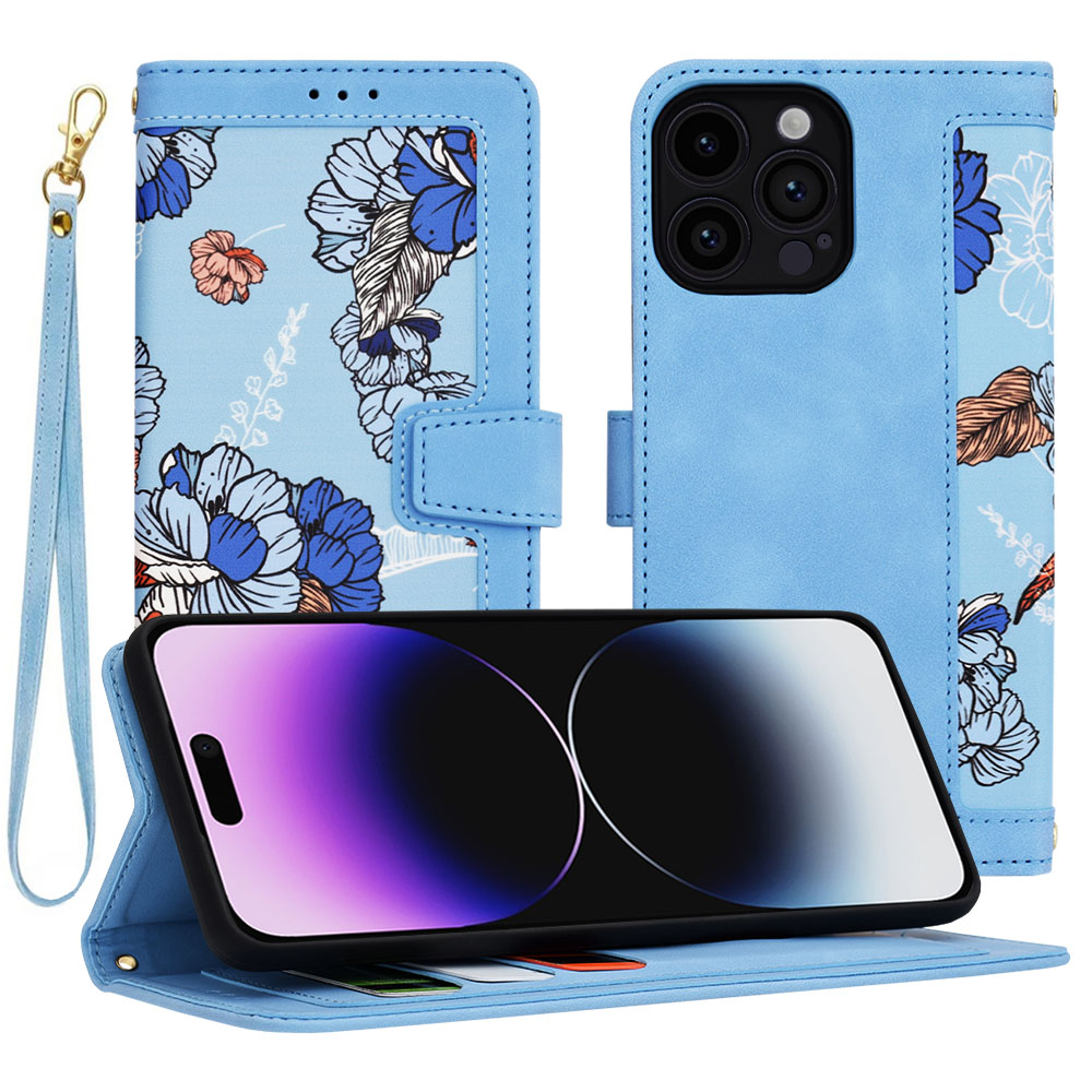 Levně Techsuit FlipCraft iPhone 14 Pro Max Zářivě modrá