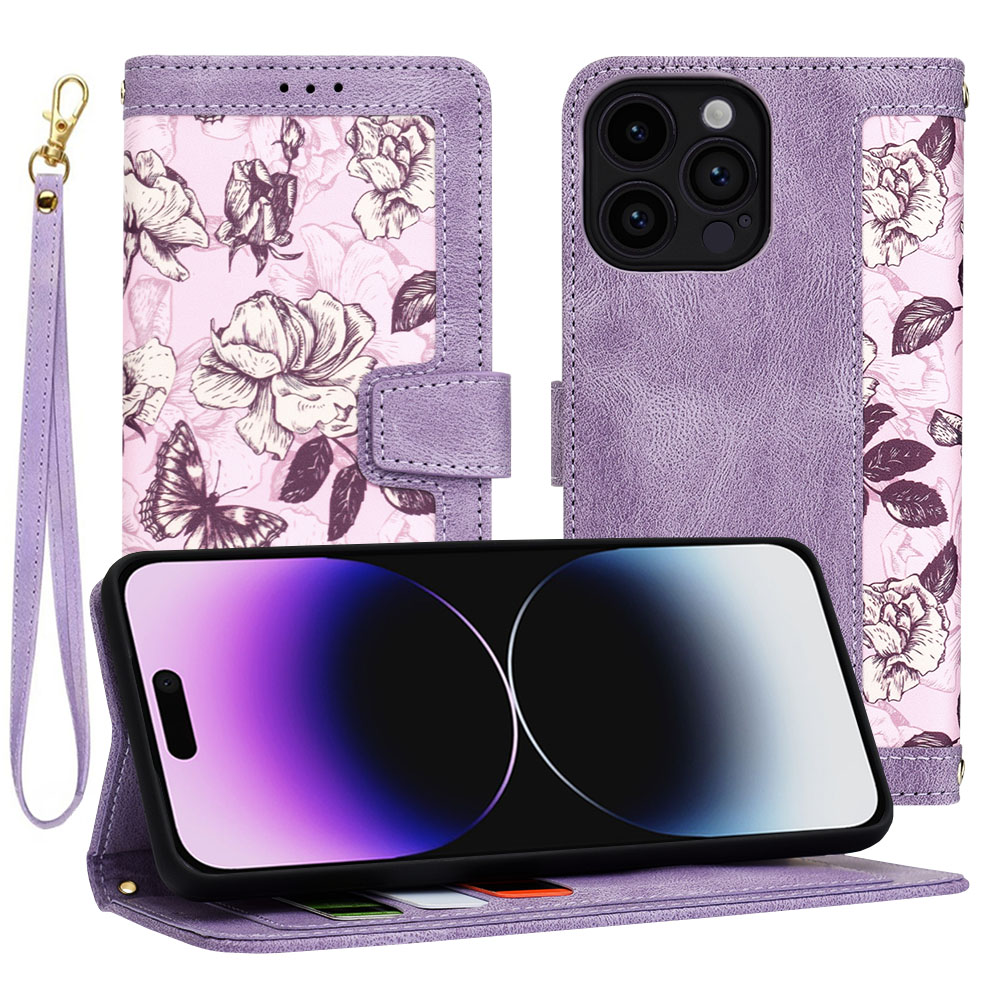 Levně Techsuit FlipCraft iPhone 14 Pro Max Mysterious Purple