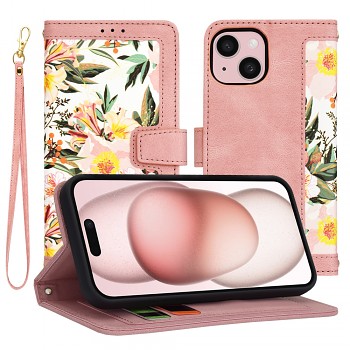 Pouzdro Techsuit FlipCraft iPhone 15 Sweetheart Pink