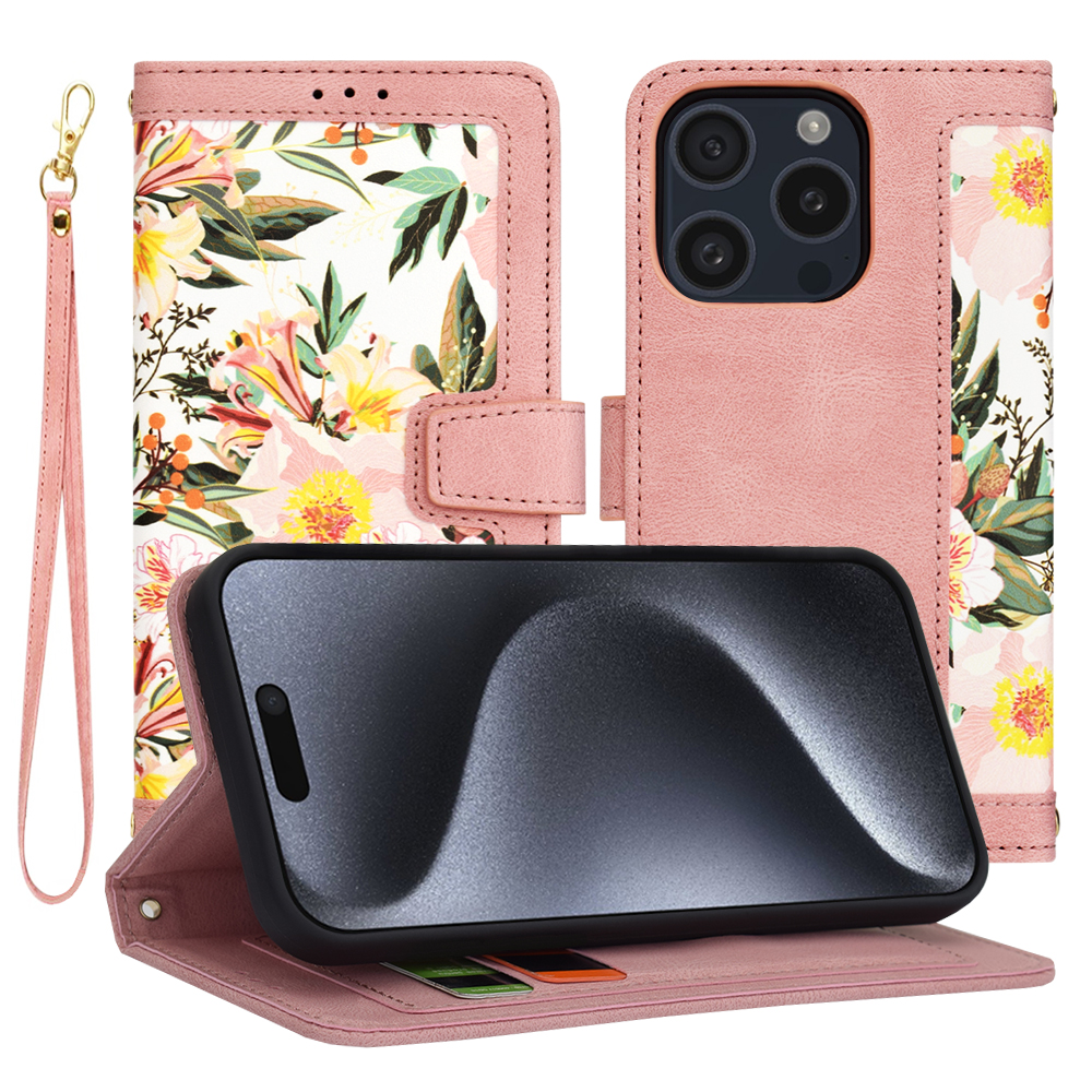 Levně Techsuit FlipCraft pouzdro iPhone 15 Pro Sweetheart Pink