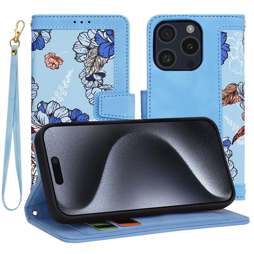 Levně Techsuit FlipCraft kryt iPhone 15 Pro Vibrant Blue