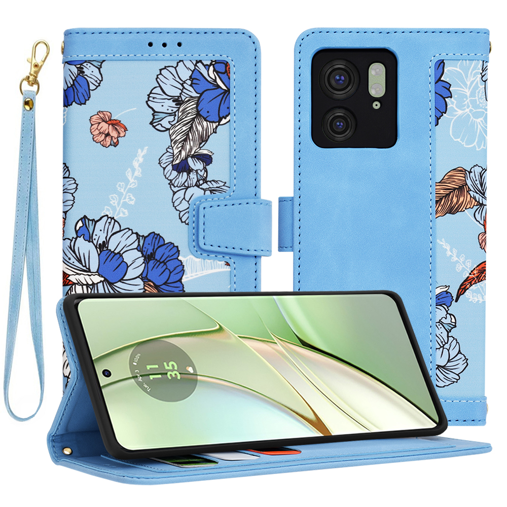 Levně Techsuit FlipCraft kryt Motorola Edge 40 (2023) Vibrant Blue