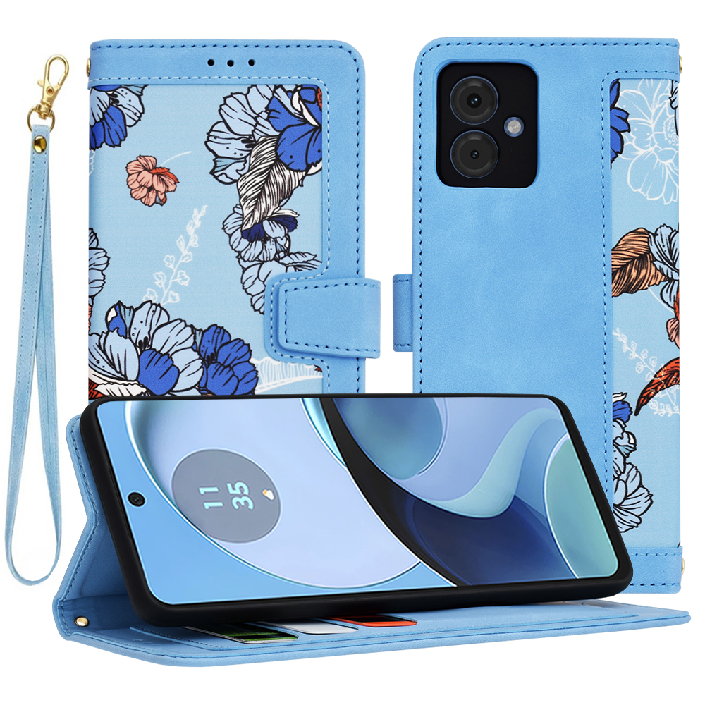 Levně Techsuit FlipCraft Motorola Moto G14 Zářivě modrá