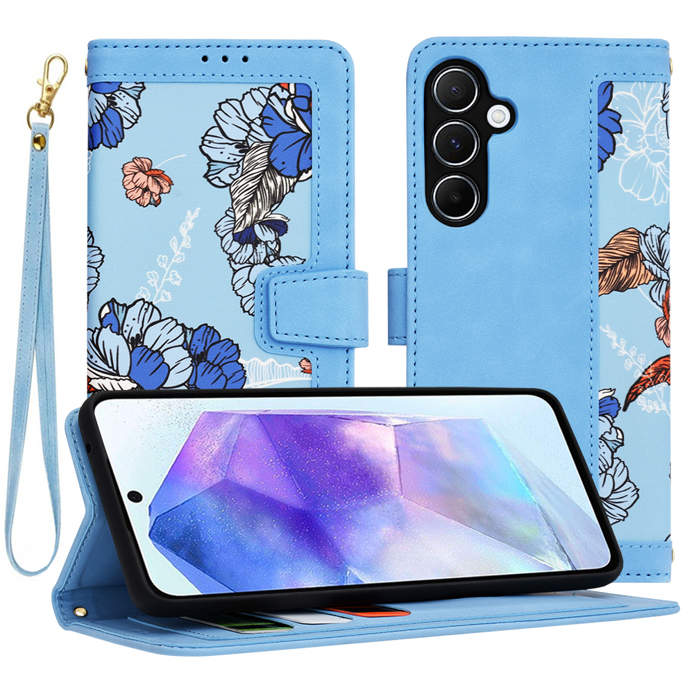 Levně Techsuit FlipCraft kryt Samsung Galaxy A55 5G sytě modrý