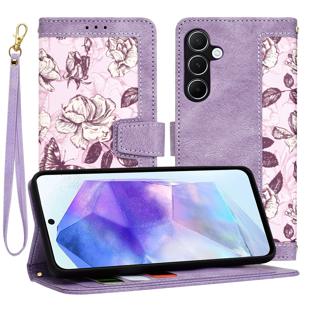 Levně Techsuit FlipCraft Samsung Galaxy A55 5G Tajemná fialová