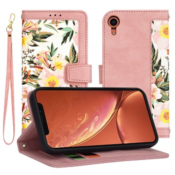 Techsuit Flipové pouzdro iPhone XR Sladká růžová